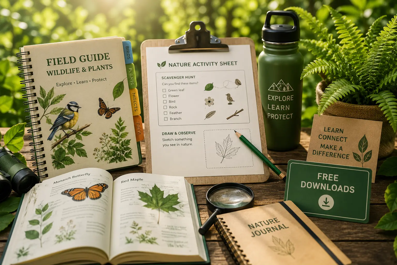 Learning Resources - Outdoor nature exploration setup
